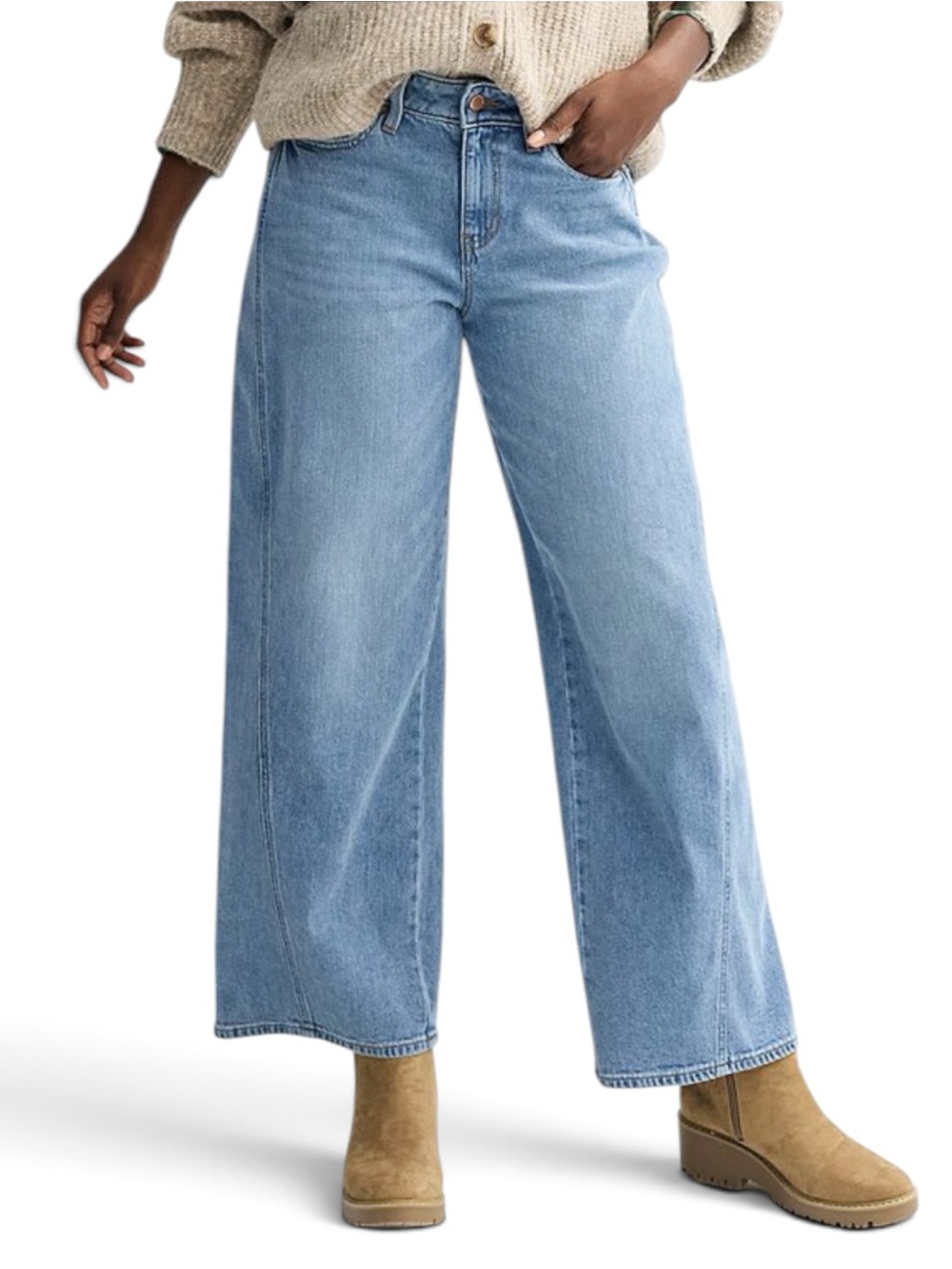 Women's Sonoma Goods For Life® Mid Rise Wide Leg Seamed Jeans - Size 6,12,14